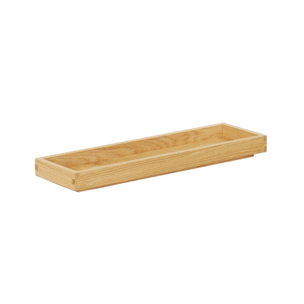 Cal-Mil 23106-2061-21 Rectangular Display Tray - 20" x 6" x 1 1/2", Oak