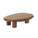 Cal-Mil 23120-78 Oval Display Riser - 8 1/4"W x 12"D x 3"H, Walnut thumbnail 2