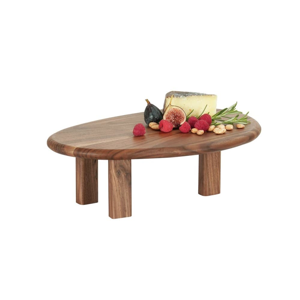 Cal-Mil 23121-78 Oval Display Riser - 16"W x 10 3/4"D x 5"H, Walnut