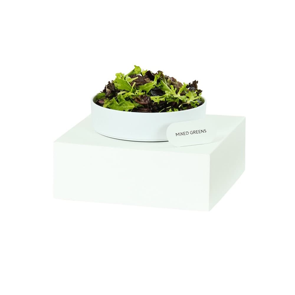 Cal-Mil 23123-6-15 14" Square Display Riser - 6"H, Metal, White