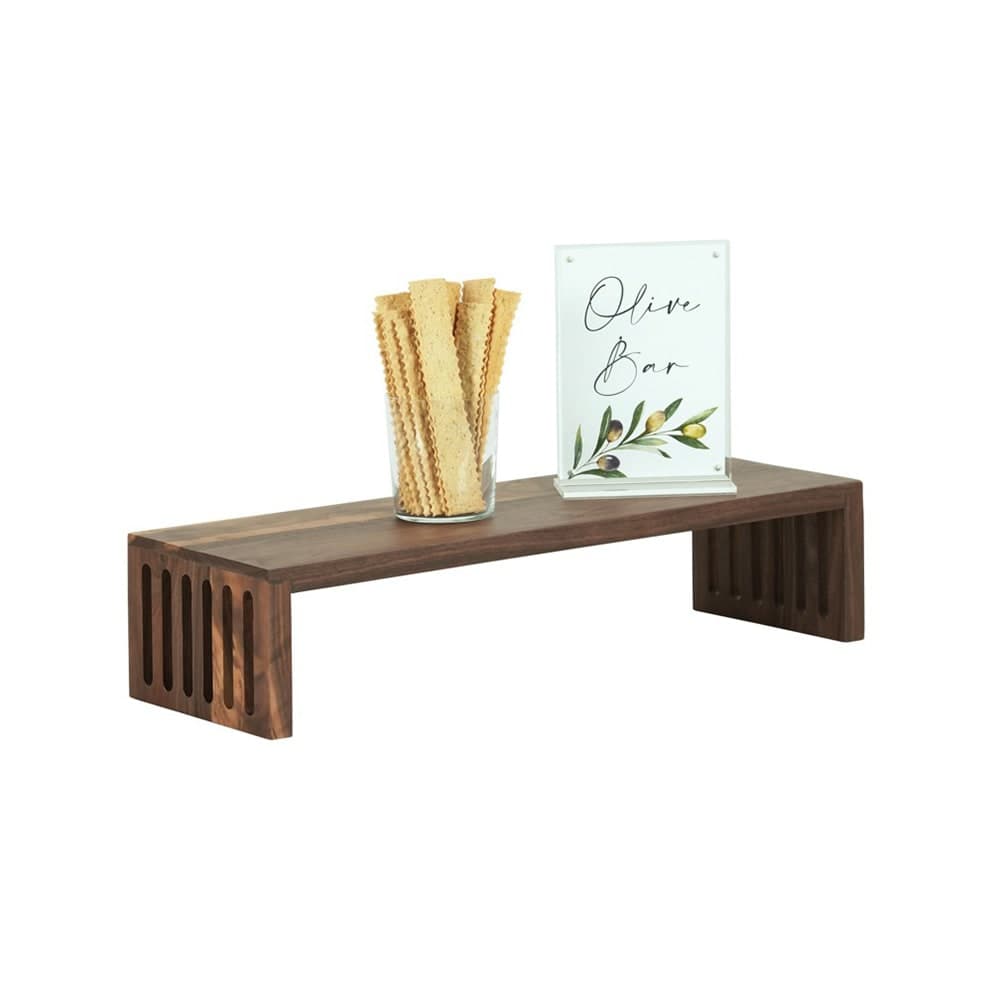 Cal-Mil 23136-2077-78 Rectangular Display Riser - 20" x 7" x 7", Walnut