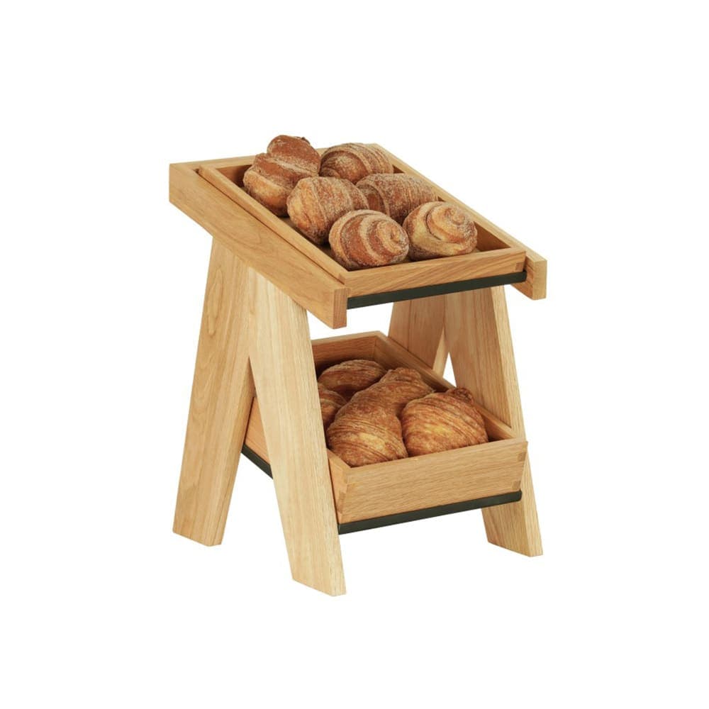 Cal-Mil 23137-2-21 2 Tier Display Stand - 12 1/2" x 14" x 17 1/2", Oak
