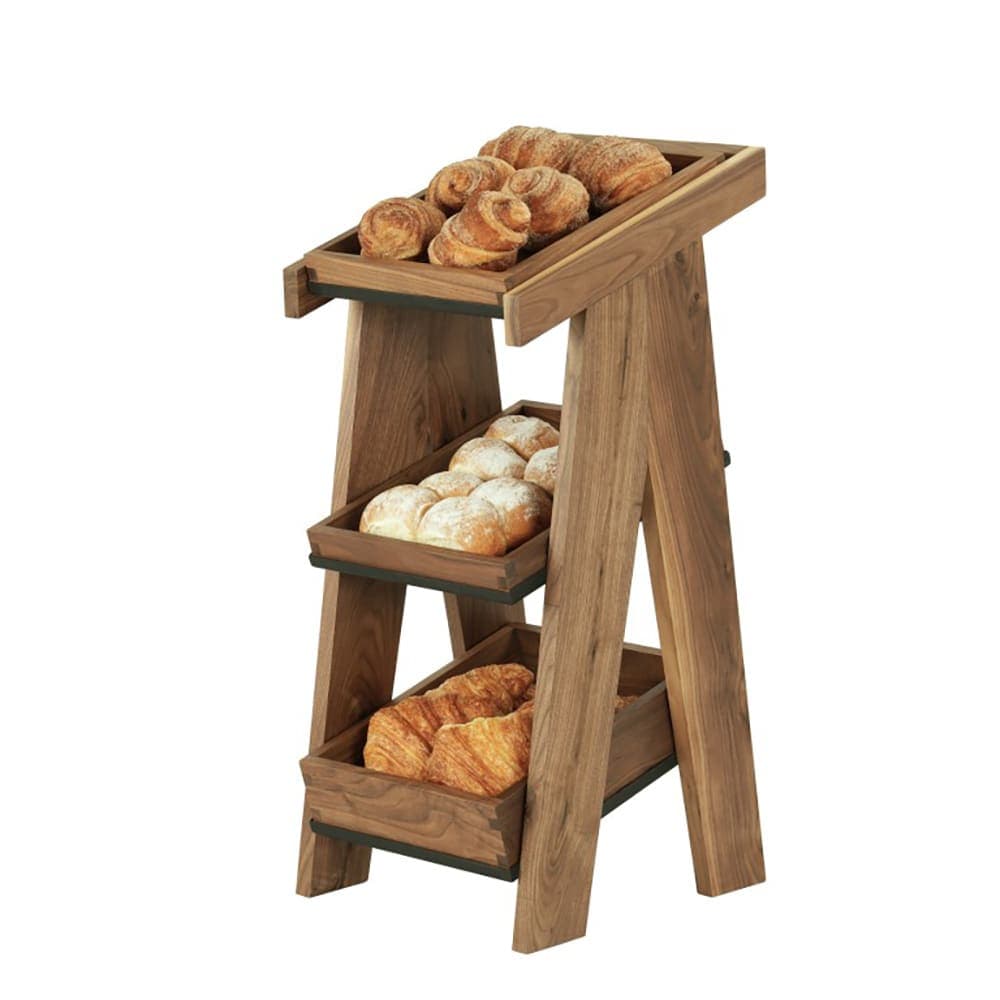 Cal-Mil 23137-3-78 3 Tier Display Stand - 12 1/2" x 14" x 27 3/4", Walnut