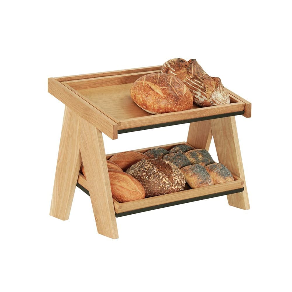 Cal-Mil 23138-2-21 2 Tier Display Stand - 14" x 23 1/4" x 17 1/2", Oak