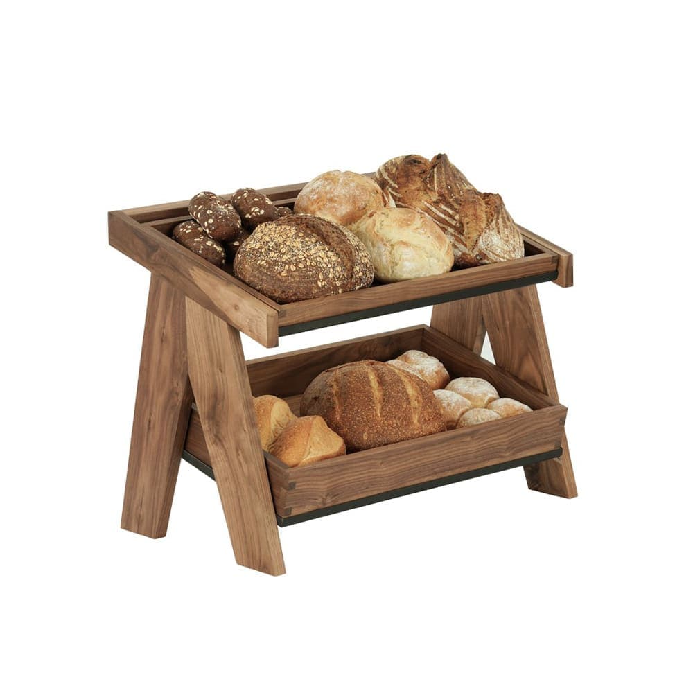 Cal-Mil 23138-2-78 2 Tier Display Stand - 14" x 23 1/4" x 17 1/2", Walnut