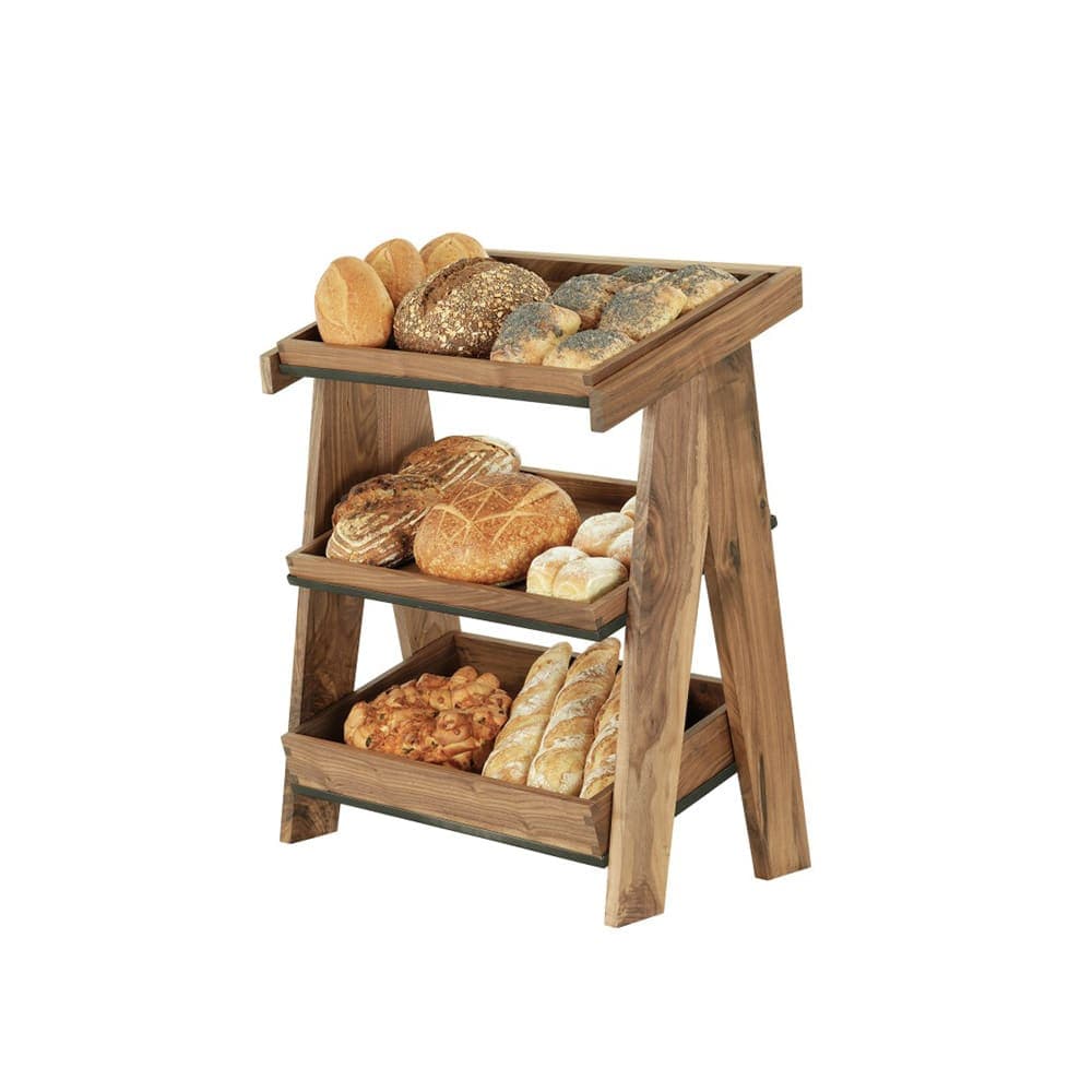 Cal-Mil 23138-3-78 3 Tier Display Stand - 13" x 23 1/4" x 27 3/4", Walnut