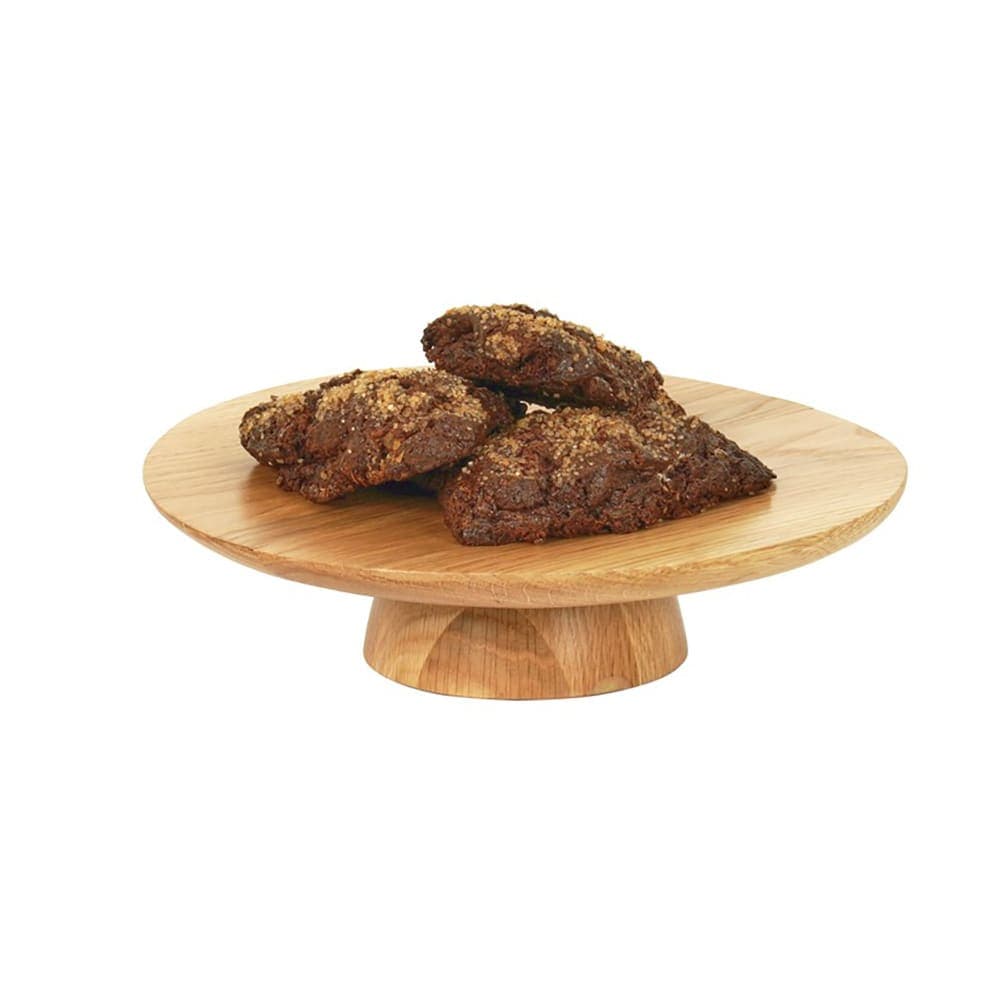Cal-Mil 23151-123-21 12" Round Plate Stand - 3"H, Oak