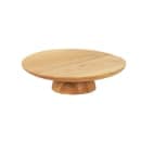 Cal-Mil 23151-123-21 12" Round Plate Stand - 3"H, Oak thumbnail 2