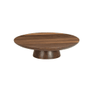 Cal-Mil 23151-123-78 12" Round Plate Stand - 3"H, Walnut thumbnail 2