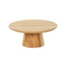 Cal-Mil 23151-125-21 12" Round Plate Stand - 5"H, Oak thumbnail 2