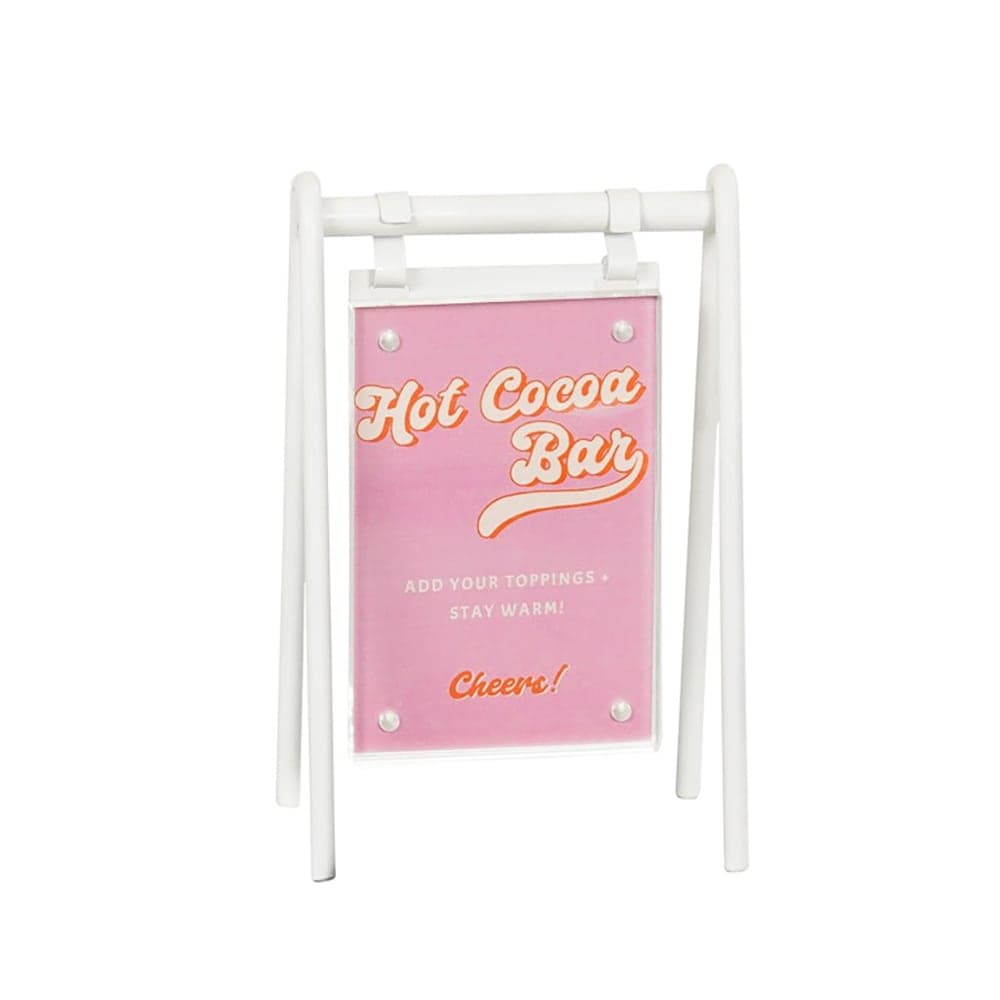 Cal-Mil 23160-47-15 Tabletop Sign Holder - 5 1/2" x 10", Metal, White