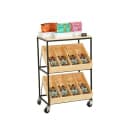 Cal-Mil 23166-71 3 Tier Merchandiser Cart, 28" x 20" x 40", Blonde thumbnail 2