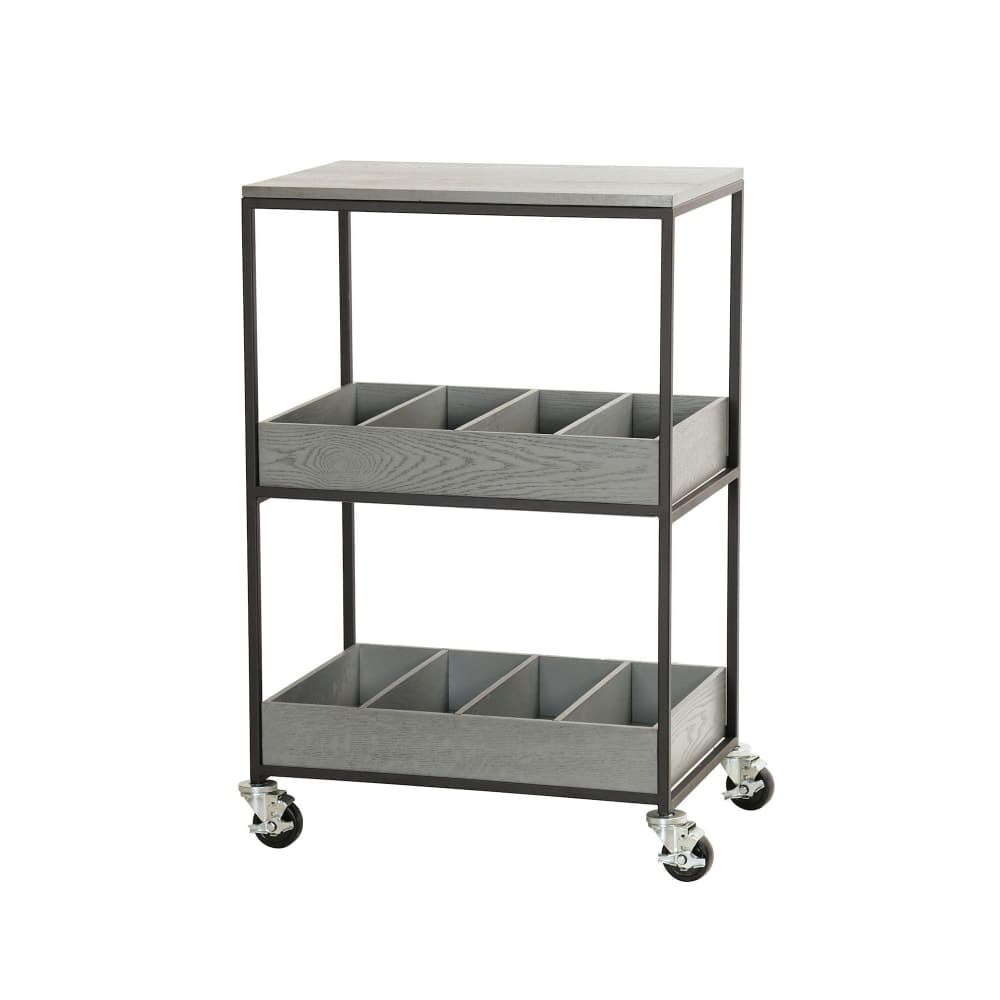 Cal-Mil 23166-83 3 Tier Merchandiser Cart, 28" x 20" x 40", Ashwood