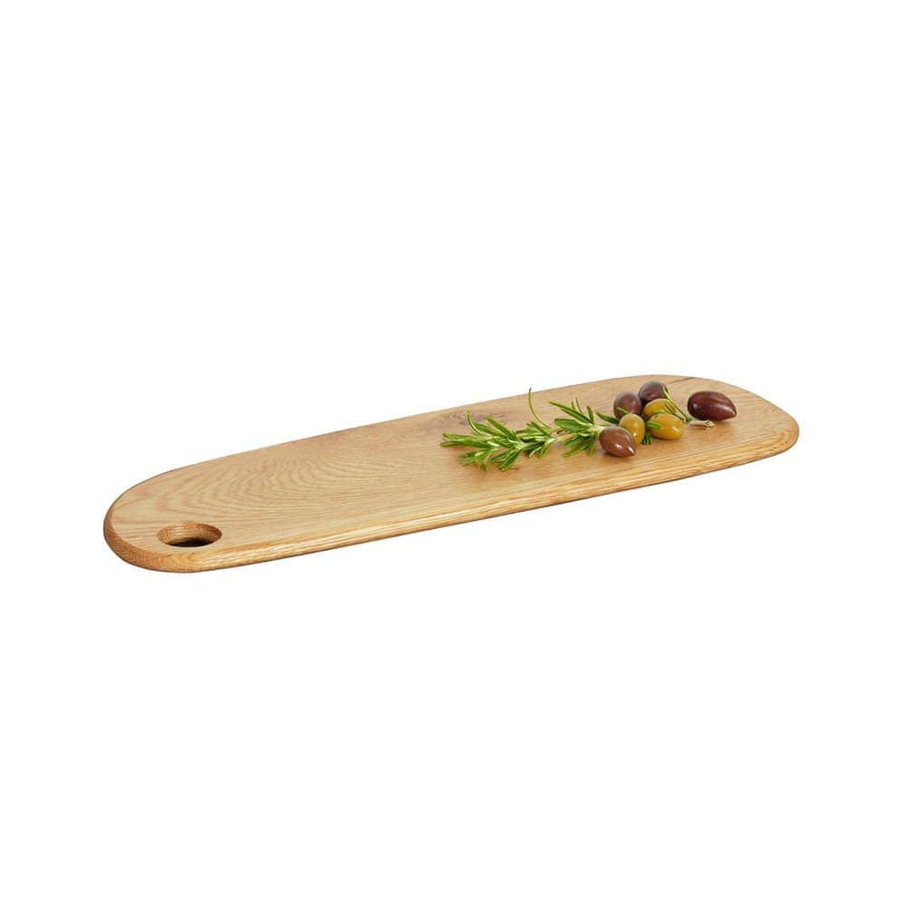 Cal-Mil 23175-186-21 Oval Serving Board - 18" x 6", Oak