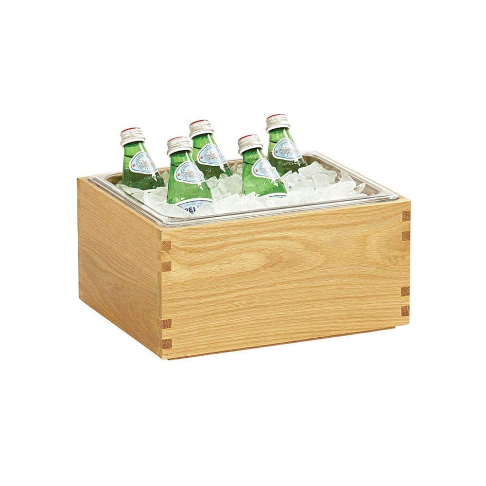 Cal-Mil 23184-10-21 Rectangular Ice Housing - 13 1/4"L x 11"W x 7 1/4"H, Oak