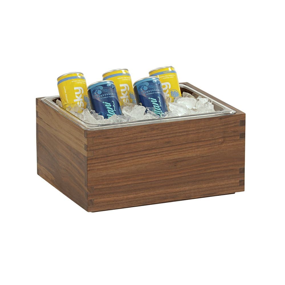 Cal-Mil 23184-10-78 Rectangular Ice Housing - 13 1/4"L x 11"W x 7 1/4"H, Walnut