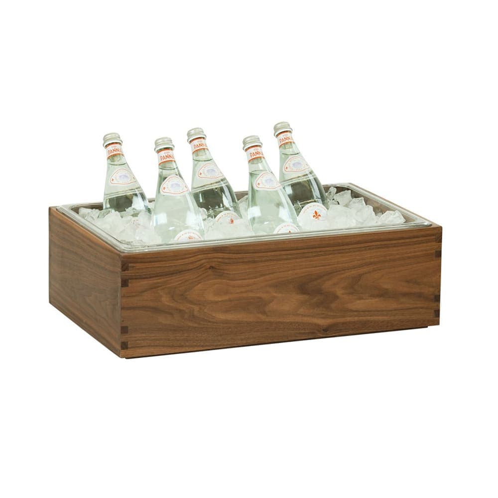 Cal-Mil 23184-12-78 Rectangular Ice Housing - 21 1/4"L x 13 1/4"W x 7"H, Walnut