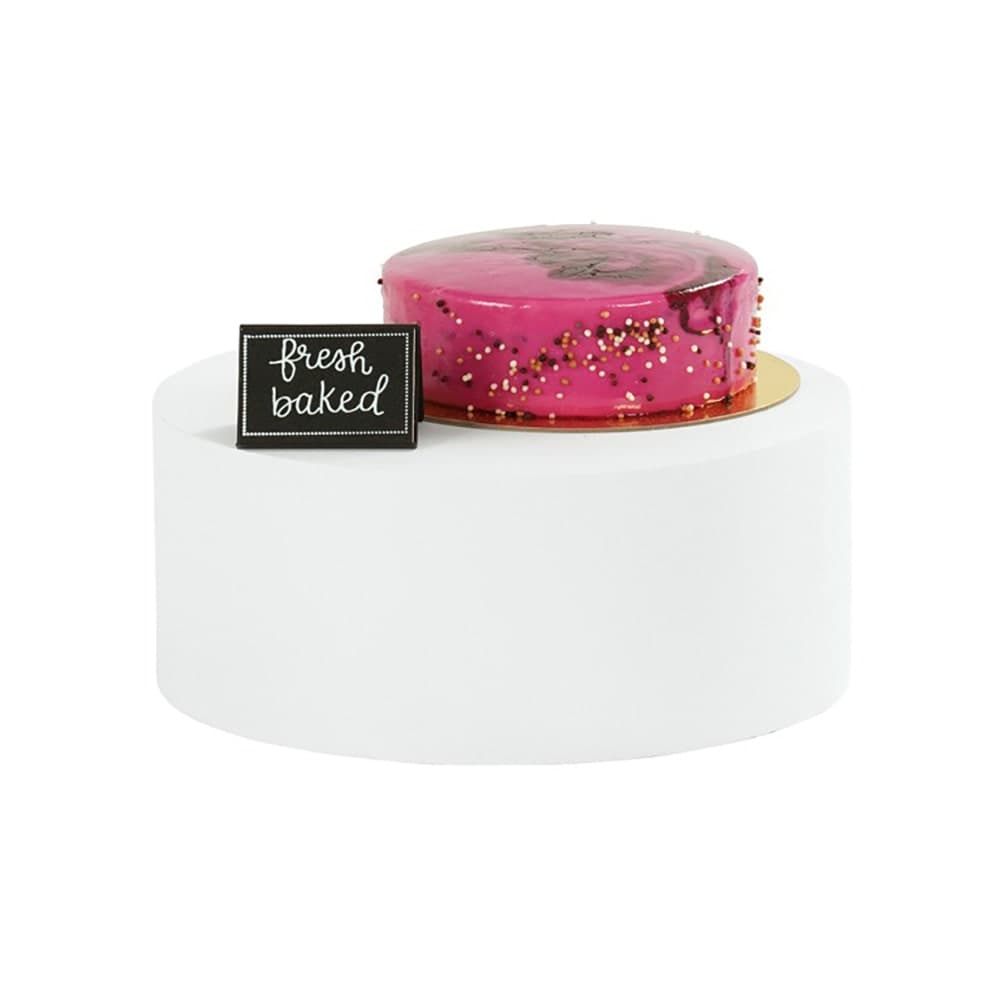 Cal-Mil 23200-125-15 12" Round Display Riser - 5"H, Metal, White
