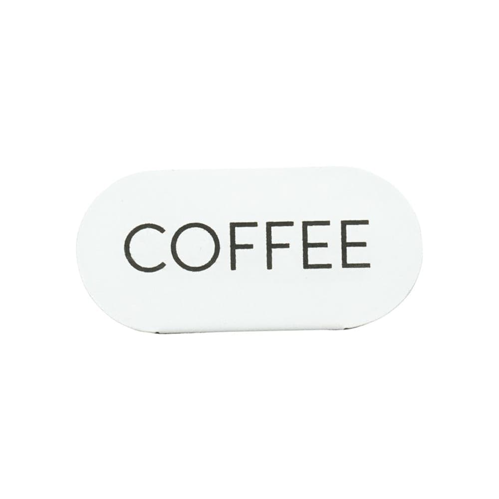 Cal-Mil 23401-1-15 "Coffee" Table Tent Sign - 4 1/2"W x 2"H, Metal, White