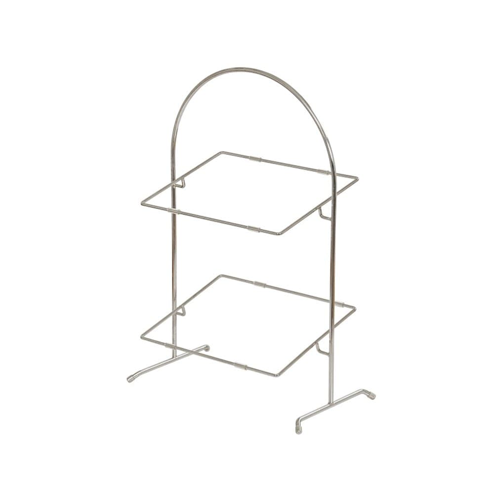 Cal-Mil 23402-49 2 Tier Display Stand - 18" x 10 1/2" x 20 3/4", Chrome