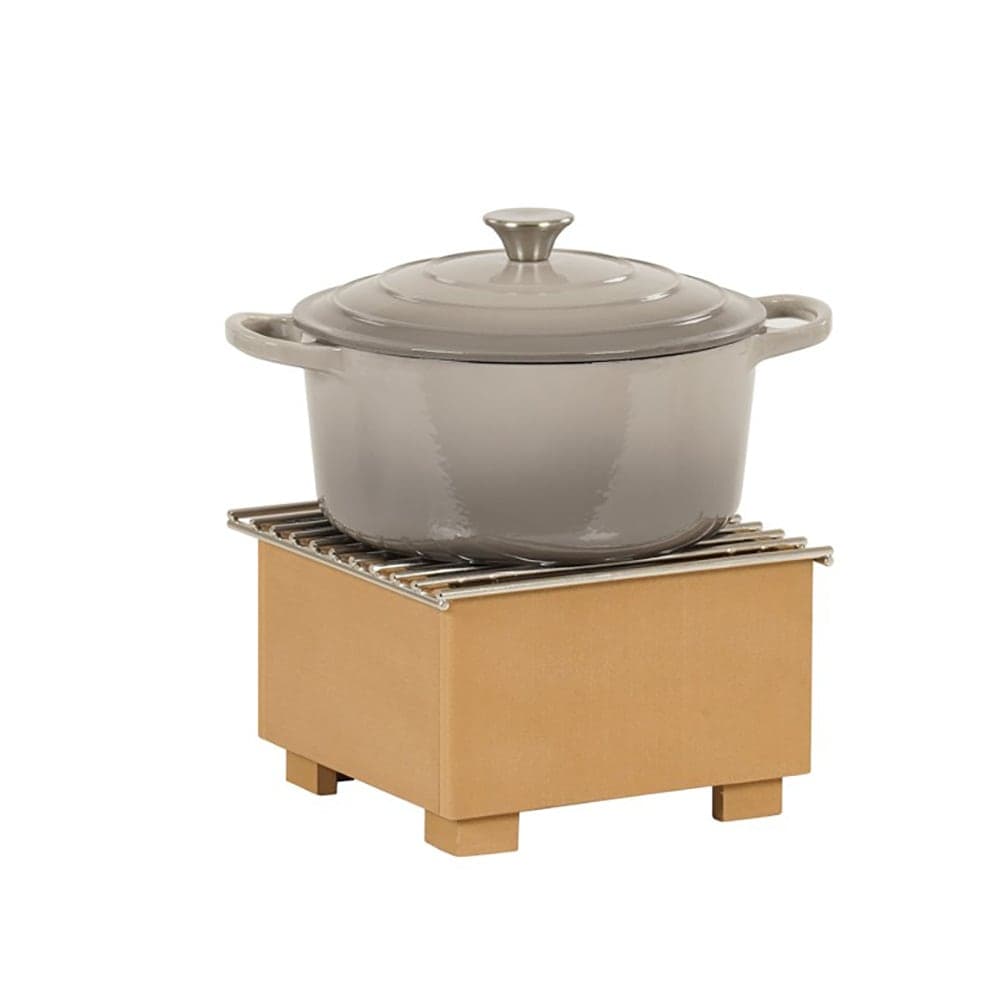 Cal-Mil 23431-122 10" Square Chafer Alternative - 6"H, Upcycled Rice Hulls, Brown