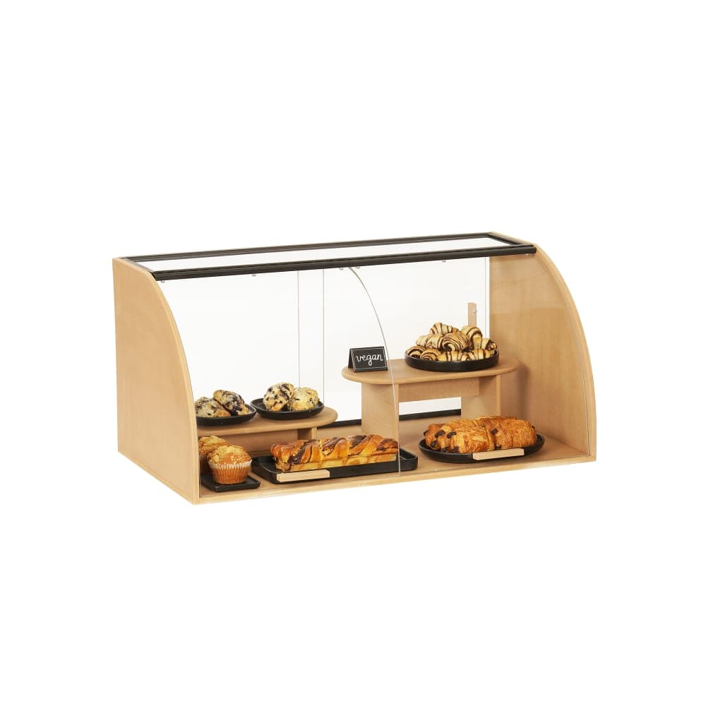 Cal-Mil 23438-S-122 Pastry Display Case w/ Sliding Doors - 35 1/2"W x 19 1/2"D x 16 3/4"H, Acrylic/Upcycled Rice Hulls