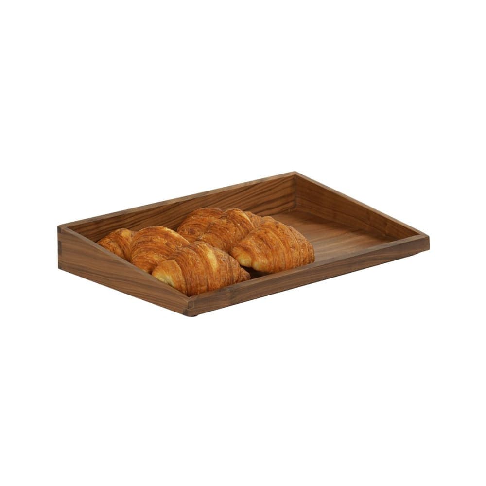 Cal-Mil 23442-1220-78 Rectangular Display Tray - 12" x 20" x 3", Walnut