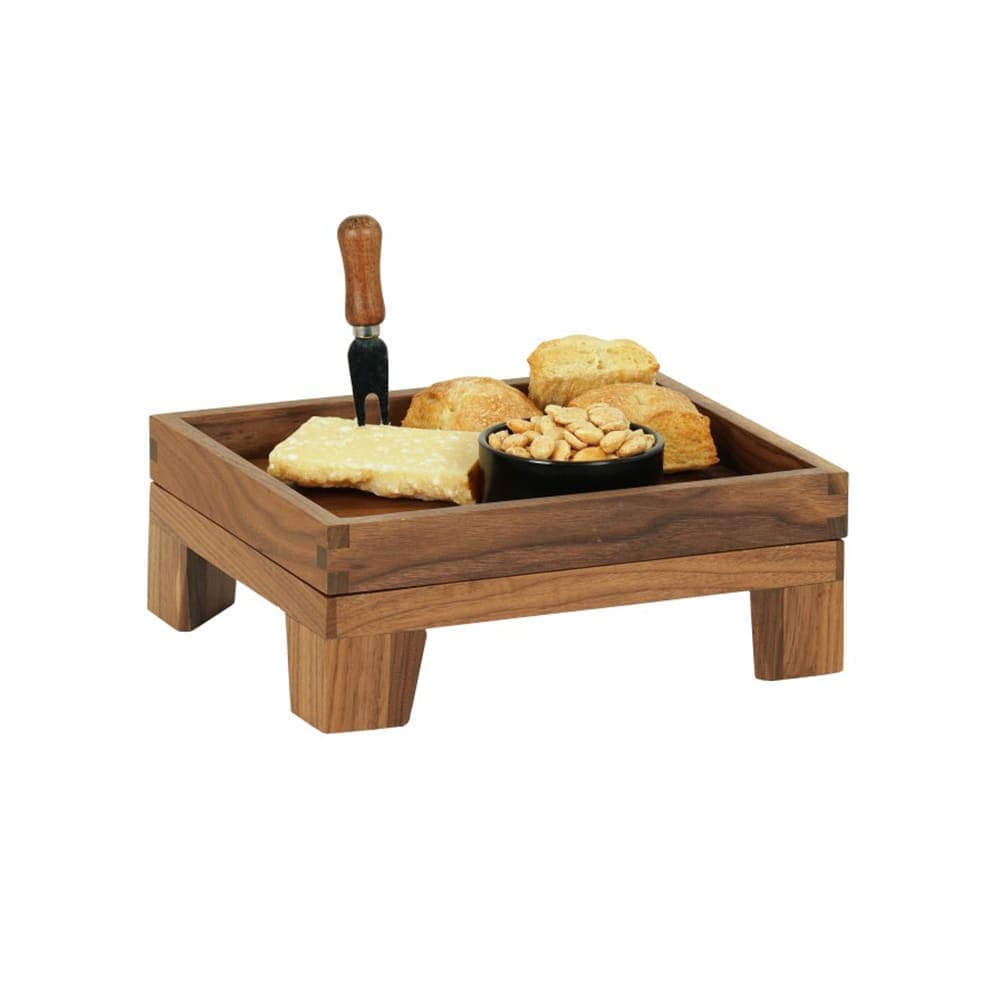 Cal-Mil 23601-3-78 Rectangular Display Tray - 10" x 12" x 3", Walnut