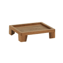 Cal-Mil 23601-3-78 Rectangular Display Tray - 10" x 12" x 3", Walnut thumbnail 2
