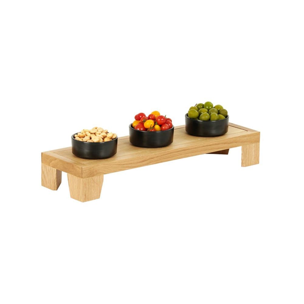 Cal-Mil 23602-3-21 Rectangular Display Tray - 20" x 6" x 3 1/4", Oak