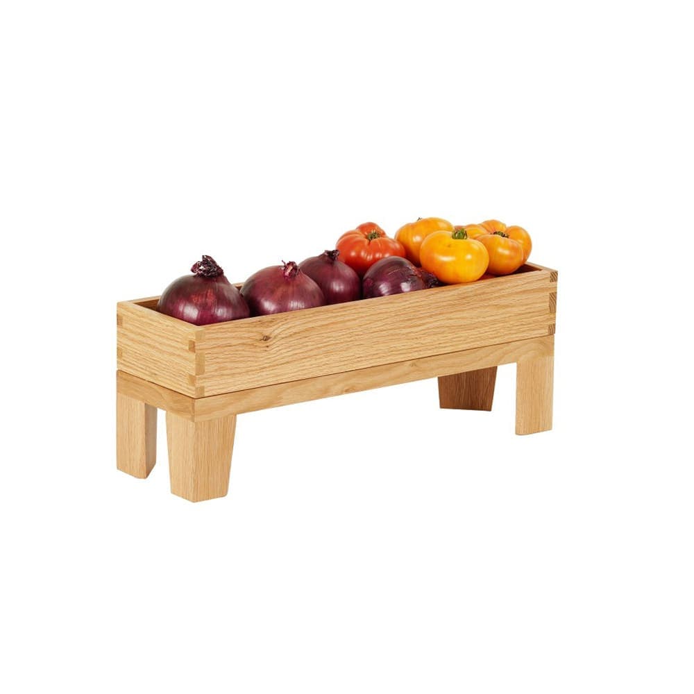 Cal-Mil 23602-6-21 Rectangular Display Tray - 20" x 6" x 6", Oak