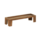 Cal-Mil 23602-6-78 Rectangular Display Tray - 20" x 6" x 6", Walnut thumbnail 3