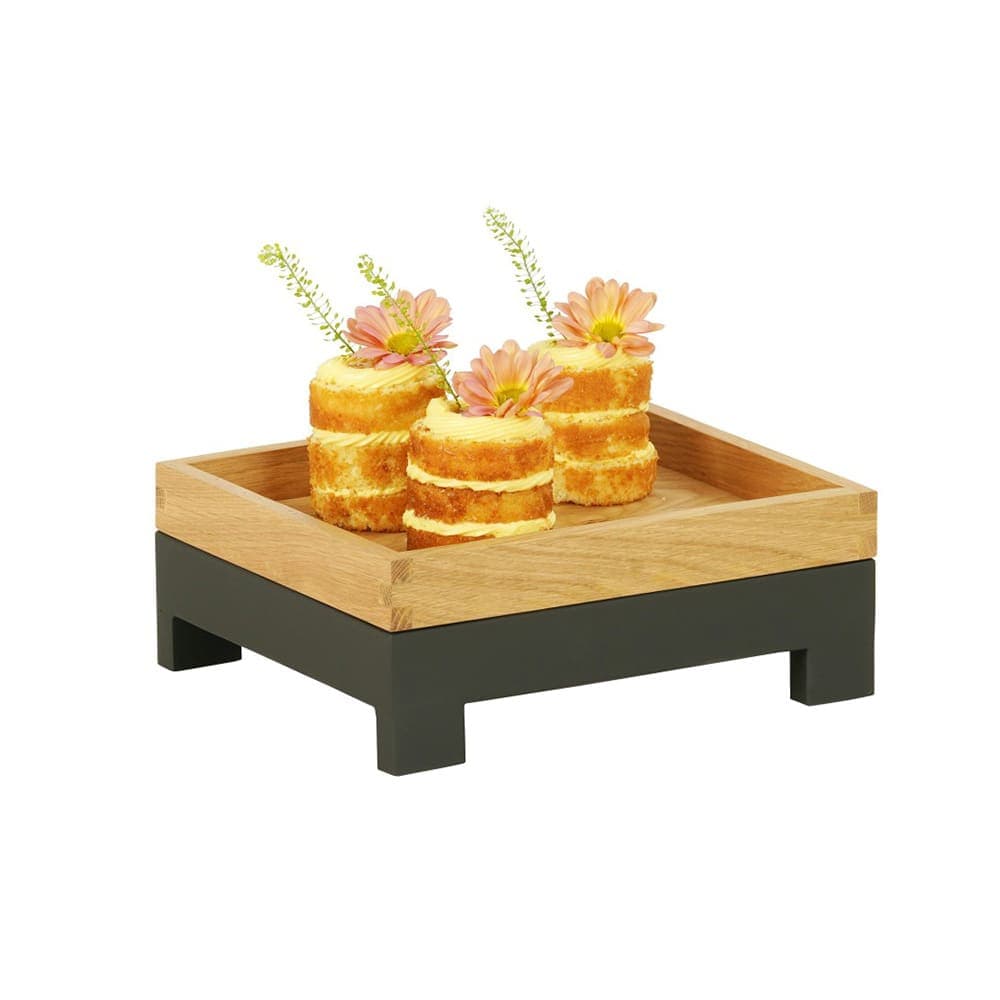 Cal-Mil 23604-3-13 Rectangular Display Tray - 10" x 12" x 3", Metal, Black
