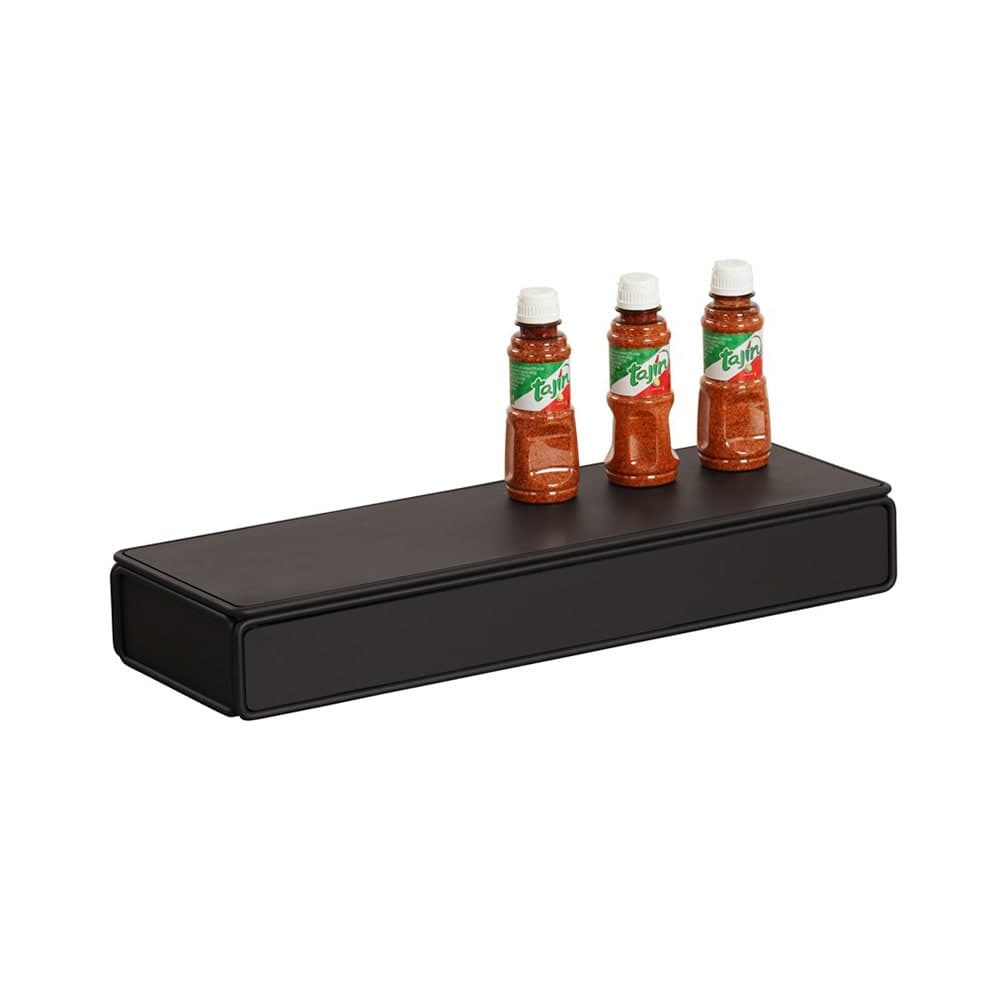 Cal-Mil 23702-3-13 Rectangular Display Tray - 20 1/2" x 7" x 3", Metal, Black