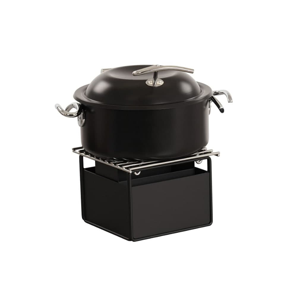 Cal-Mil 23706-13 9" Square Chafer Alternative - 7 1/4"H, Metal, Black