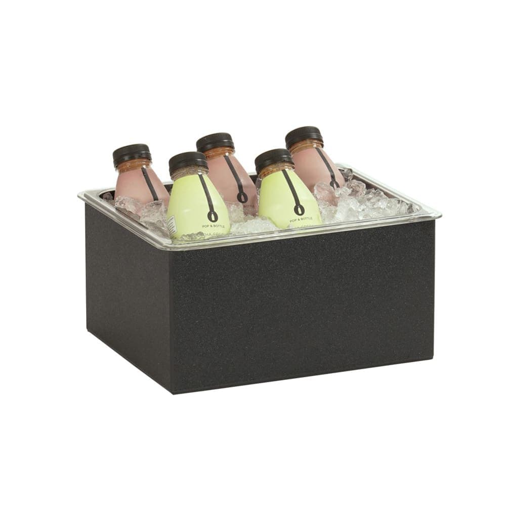 Cal-Mil 23712-10-13 Rectangular Ice Housing - 10"L x 12"W x 6"H, Metal, Black