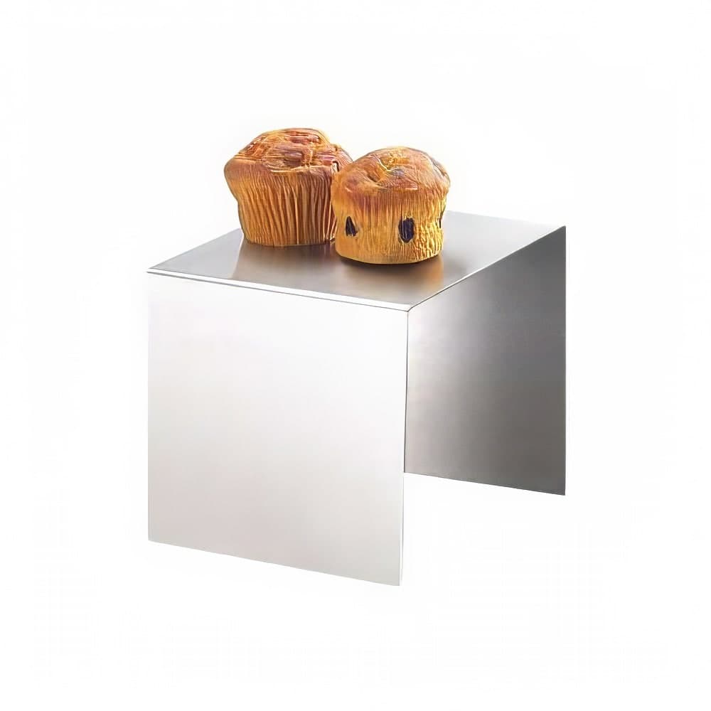 Cal-Mil 239-6 7" Square Buffet Riser - 6"H, Stainless