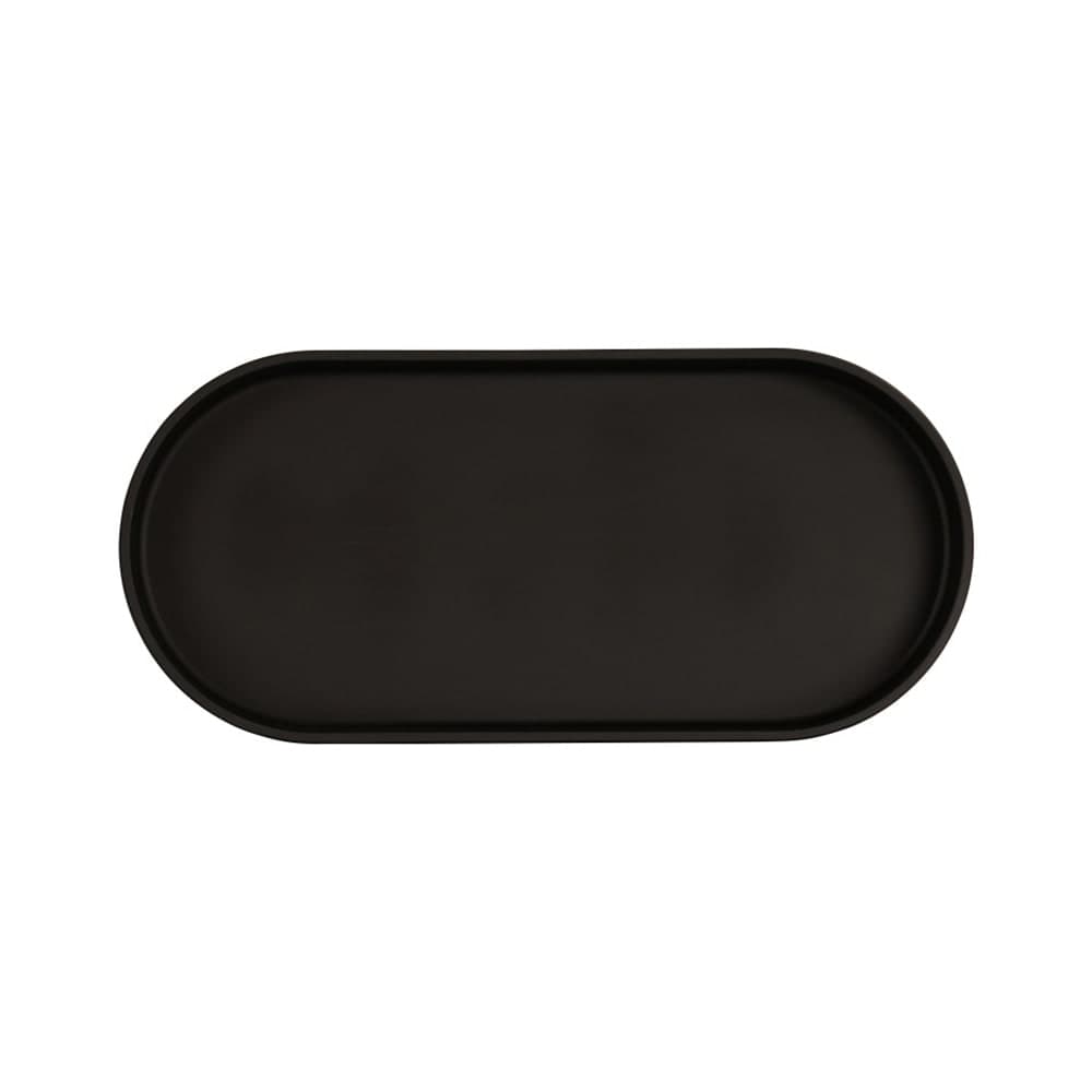 Cal-Mil 24003-136-13 13" x 6" Oval Hudson Platter - Melamine, Black