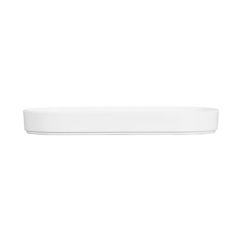 Cal-Mil 24003-136-15 13" x 6" Oval Hudson Platter - Melamine, White
