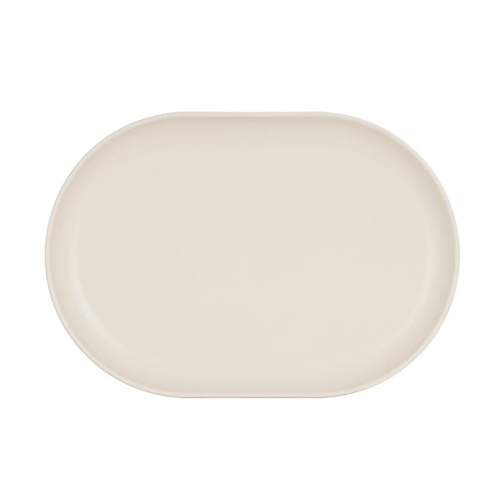 Cal-Mil 24005-117-103 11" x 7" Oval Oslo Platter - Melamine, Ivory