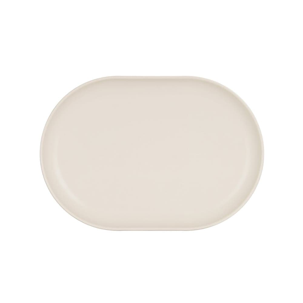 Cal-Mil 24005-139-103 13" x 9" Oval Oslo Platter - Melamine, Ivory