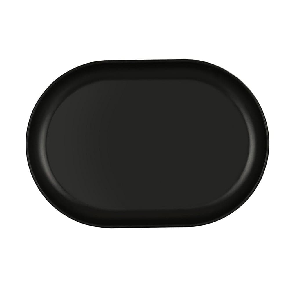 Cal-Mil 24005-139-13 13" x 9" Oval Oslo Platter - Melamine, Black