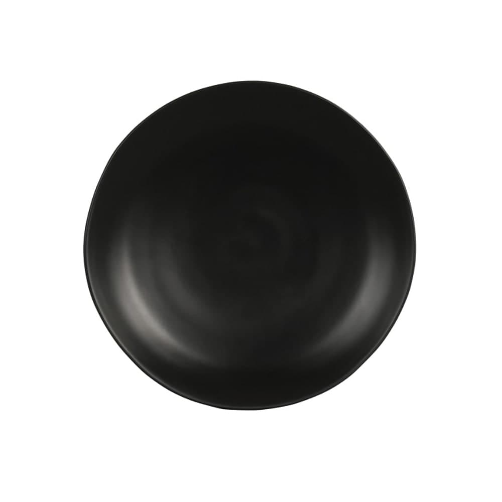 Cal-Mil 24031-11-13 11" Round Melamine Hand Thrown Plate, Black