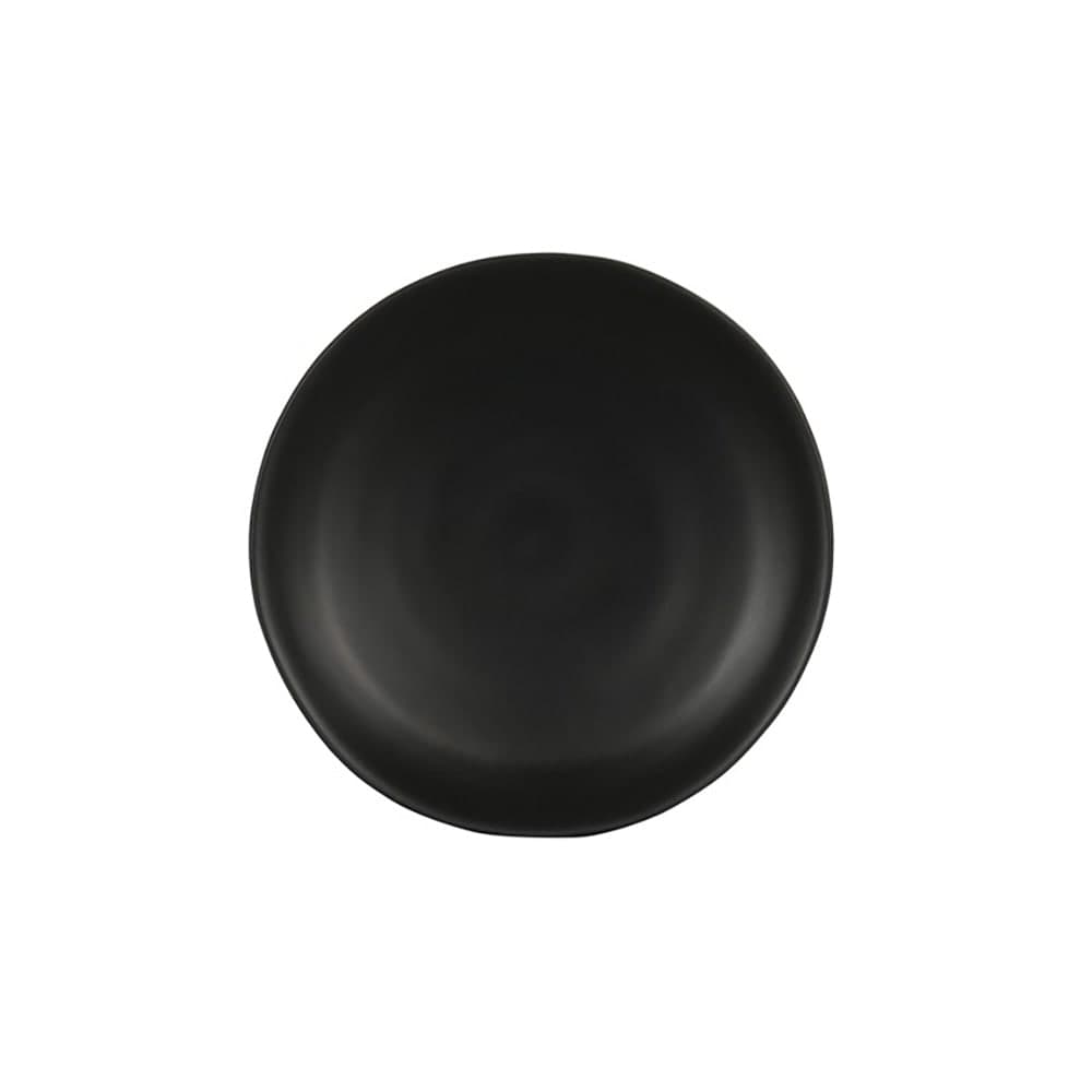 Cal-Mil 24031-7-13 7" Round Melamine Hand Thrown Plate, Black