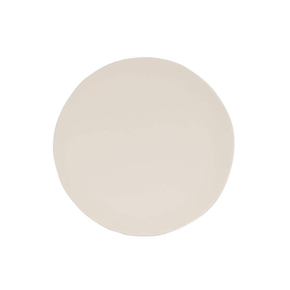 Cal-Mil 24031-9-103 9" Round Melamine Hand Thrown Plate, Ivory