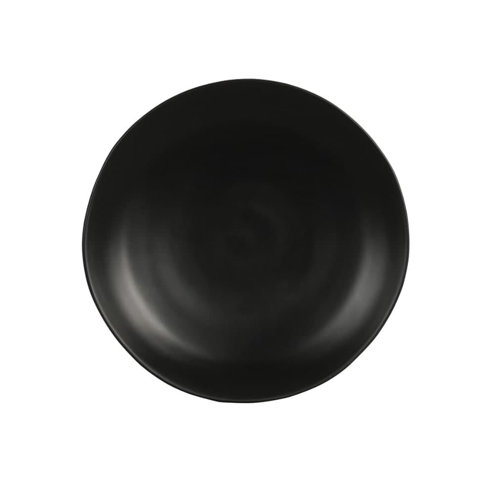 Cal-Mil 24031-9-13 9" Round Melamine Hand Thrown Plate, Black