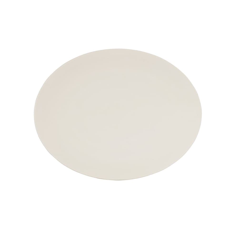 Cal-Mil 24058-118-103 11" x 8" Oval Hand Thrown Platter - Melamine, Ivory
