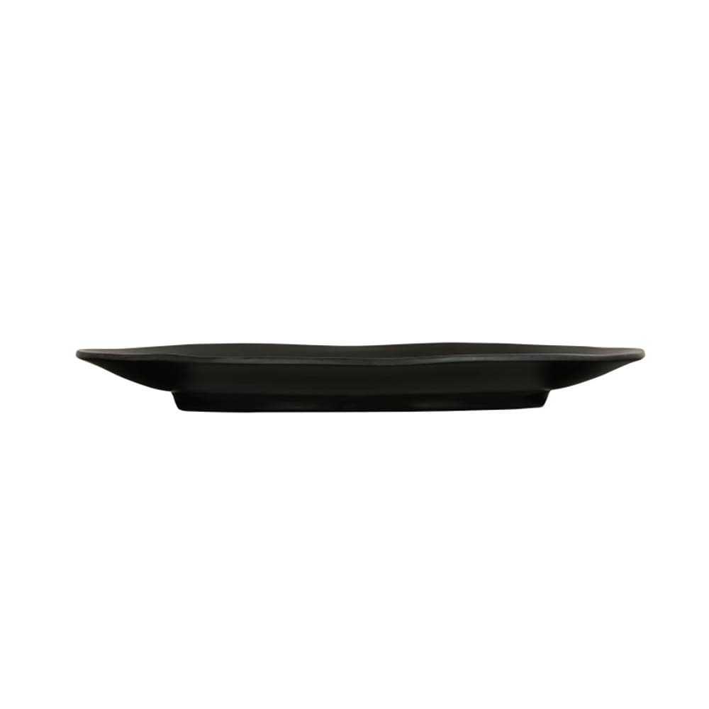 Cal-Mil 24058-1411-13 14" x 11" Oval Hand Thrown Platter - Melamine, Black