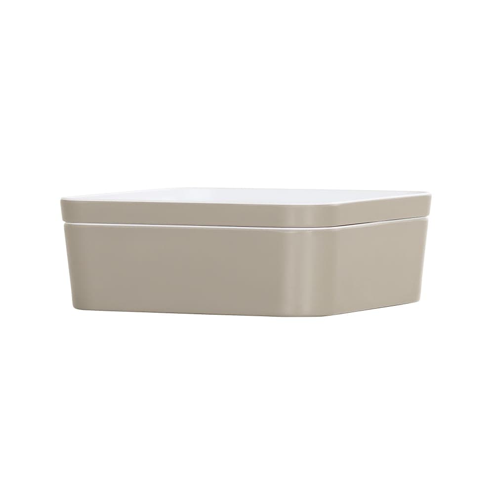 Cal-Mil 24130-8-102 Bento Box - 8 1/4" x 8 1/4" x 3", Melamine, Ash