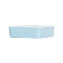 Cal-Mil 24130-8-127 Bento Box - 8 1/4" x 8 1/4" x 3", Melamine, Ocean Blue thumbnail 3